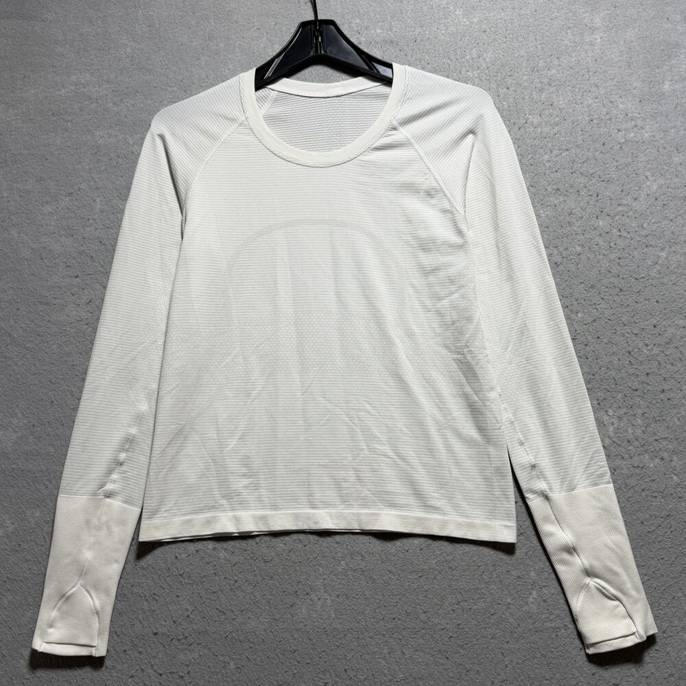 Lululemon Shirt Women’s 8 Offwhite Swiftly Tech Long Sleeve Running Training